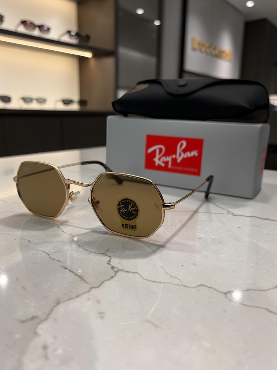 Rayban Octagonal+Estuche Tipo Original